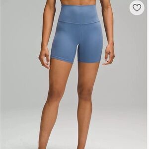 Lululemon Align HR SHORT 6” inseam size 4 Utility Blue UTYB Nulu Fabric NWT